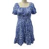 Women's Sleeve Dress Summer Dress Square Short A-Line Flowy Ruffle Beach