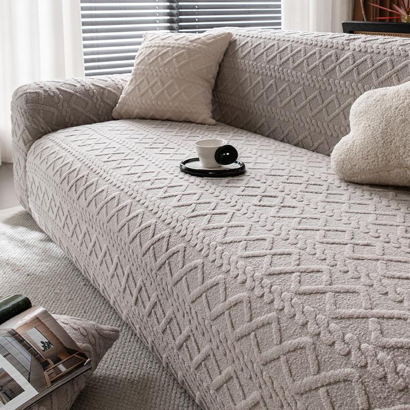 Осенне-зимний утолщенный удобный бархатный всеохватывающий чехол для дивана, натяжной чехол для дивана, простой современный, эластичный, универсальный, новый стиль