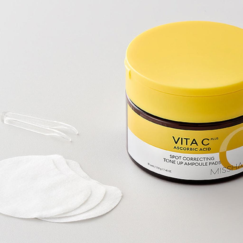 MISSHA Vita C Spot Correcting Tone Up Ampoule Pads 80pads AUTHENTIC STORE