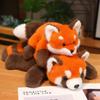 30-60cm New Stuffed Anime Figure Doll Turned Red Panda Plushie Doll Fluffy Hair Red Raccoon Animals Hug Throw Pillow Kids