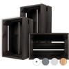 Caisse En Bois - Creative Deco - Lot De 3 - Noir - 30 X 20 X 15 Cm - Vintage