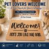 2D Flat Printed Funny Dog Welcome Doormat Felt Polyester Composite Indoor Entryway Floor Mat Front Door Rug Pet Lover Decor