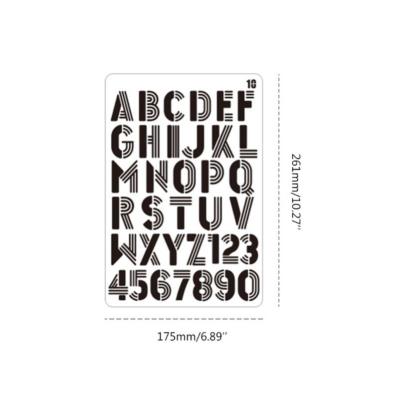 20 шт. Полые трафареты с буквами/цифрами для граффити, трафарет с алфавитом, пластиковые трафареты с буквами, трафарет для каллиграфии