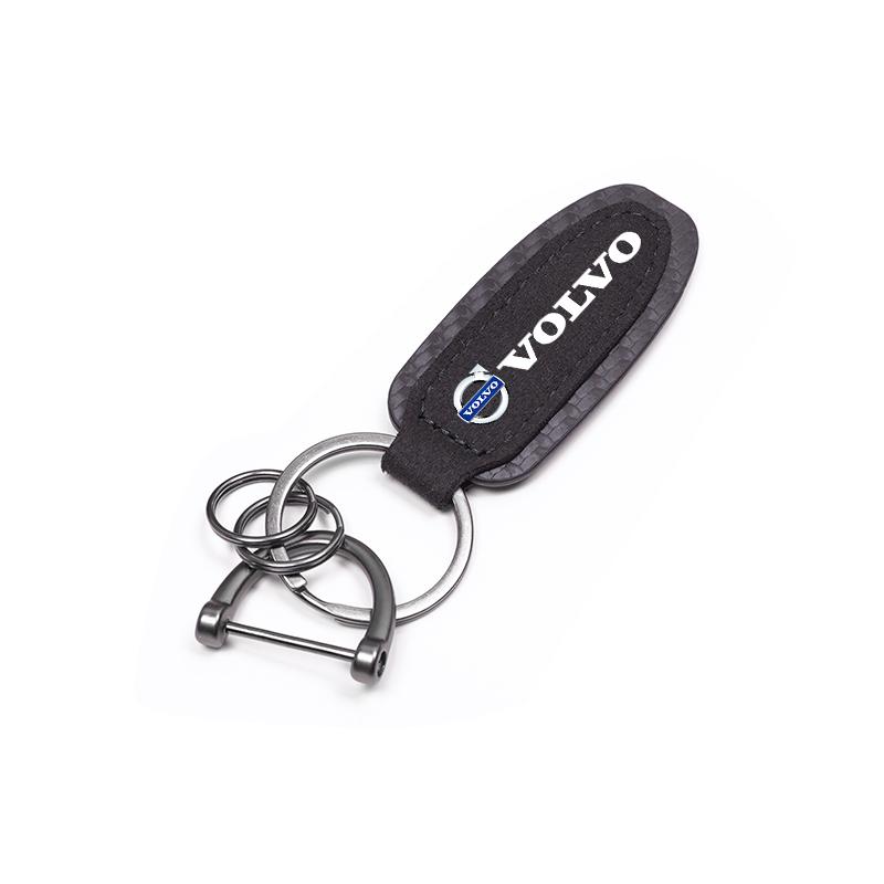 Carbon Fiber Car Keychain Man Women Keyring Gifts Key Organizer For Volvo XC60 XC40 V60 V40 XC90 XC70 V50 S60 V70 S90 AWD T6 V90