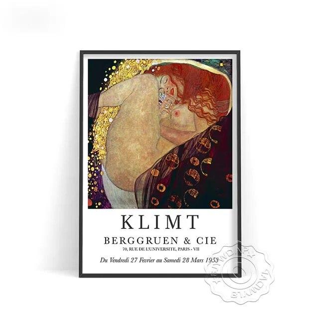 Принт Густава Климта, Художественный декор, Поцелуй Густава Климта, Современное искусство, Идея подарка, Настенная печать плакатов, Плакат выставочного музея, Без рамки