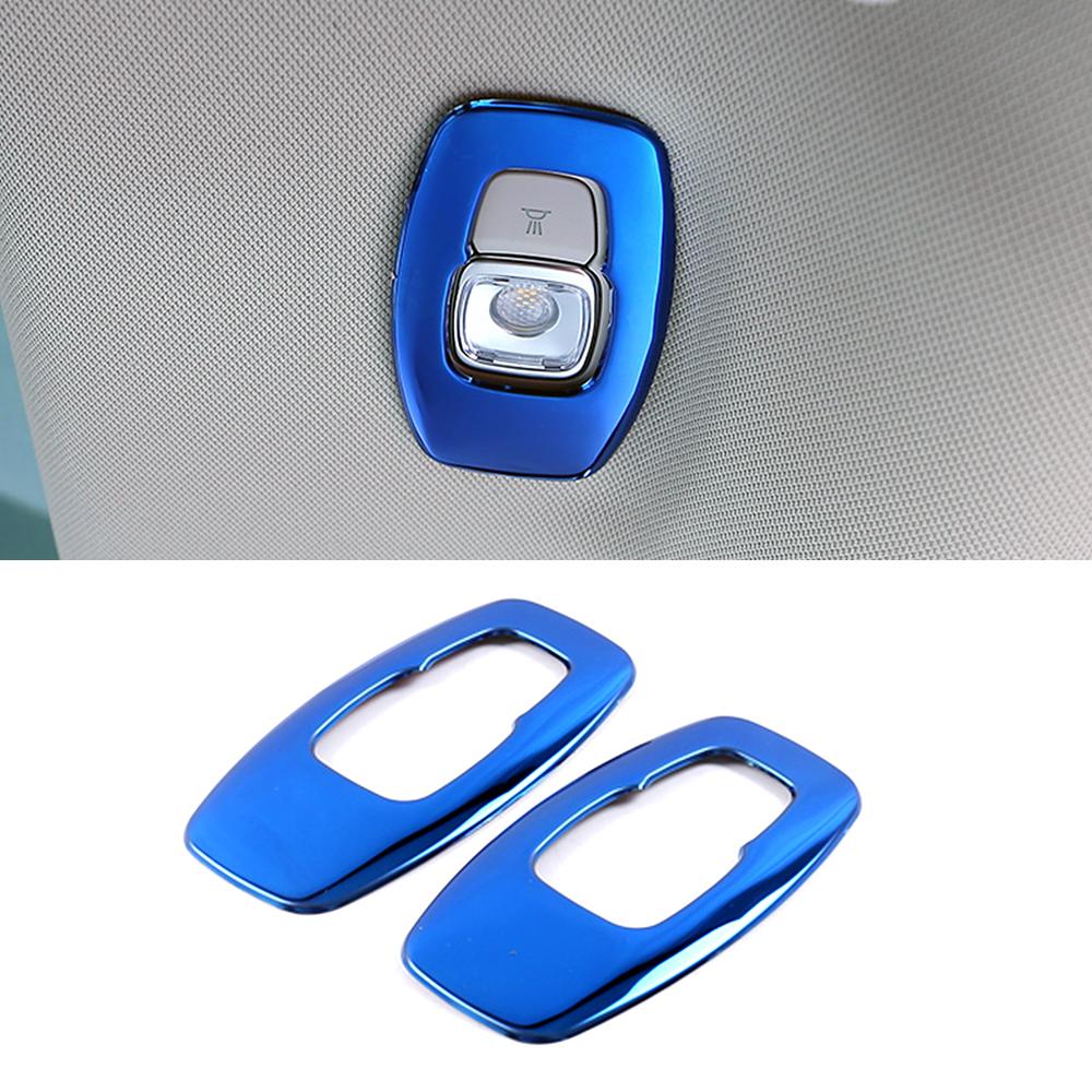 For Renault Koleos 2017- Rear Reading Light Lamp Cover Protectors Trim Stainless Steel Interior Sticker For Samsung