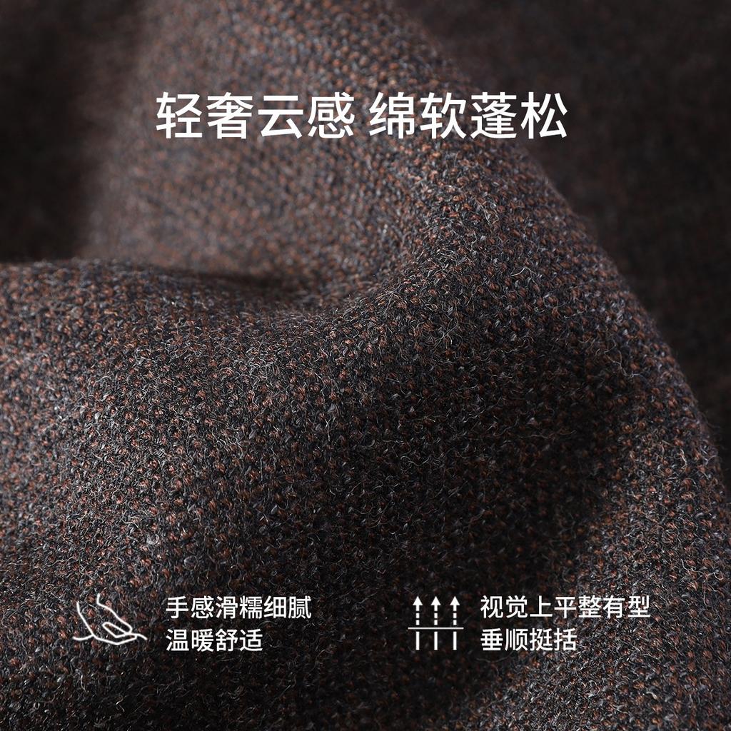 [Light luxury old money style] Autumn and winter cotton padded thick warm men's high-end wool woolen coat temperament jacket