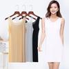 Women's Summer Ice Silk Seamless Loose Mid-Length Plus Size Nightdress