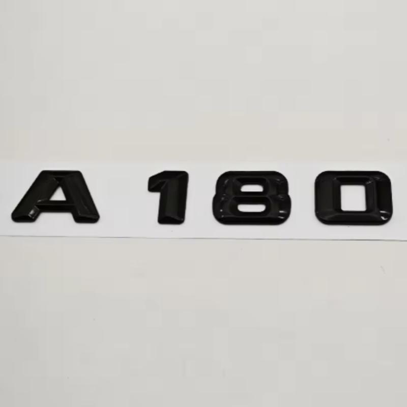 3D ABS Black Car Letters Logo A180 A220 A260 Badge Rear Trunk Emblem Decals For Mercedes Benz A Series A180 A200 A250 A260 W177