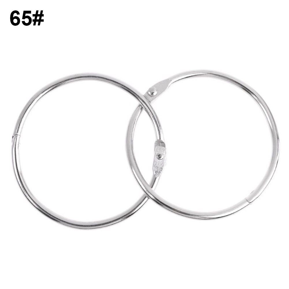 10pcs/lot Plated Album Metal Scrapbook Clips Loose Leaf Binder Keychain Circle Hinged Rings