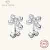 Корейская версия сережек Niche Design Sense Cross Moissanite, аксессуары для вечеринок