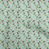 Cotton Flex Light Mint Green Fabric Colorful Dinosaur Cartoon Dress Material Fabric Print Fabric By The Yard 40 Inch
