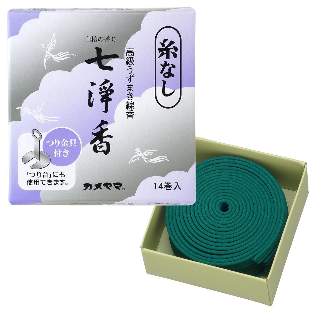 Kameyama Shichijoko Нет рыболовной лески Включено 14 катушек 12 часов Благовонные палочки Спиральные Прибл.