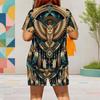 Women Plus Size Black Skull Floral Printed Round Neck Short Sleeve Top Pocket Shorts Two Piece Set