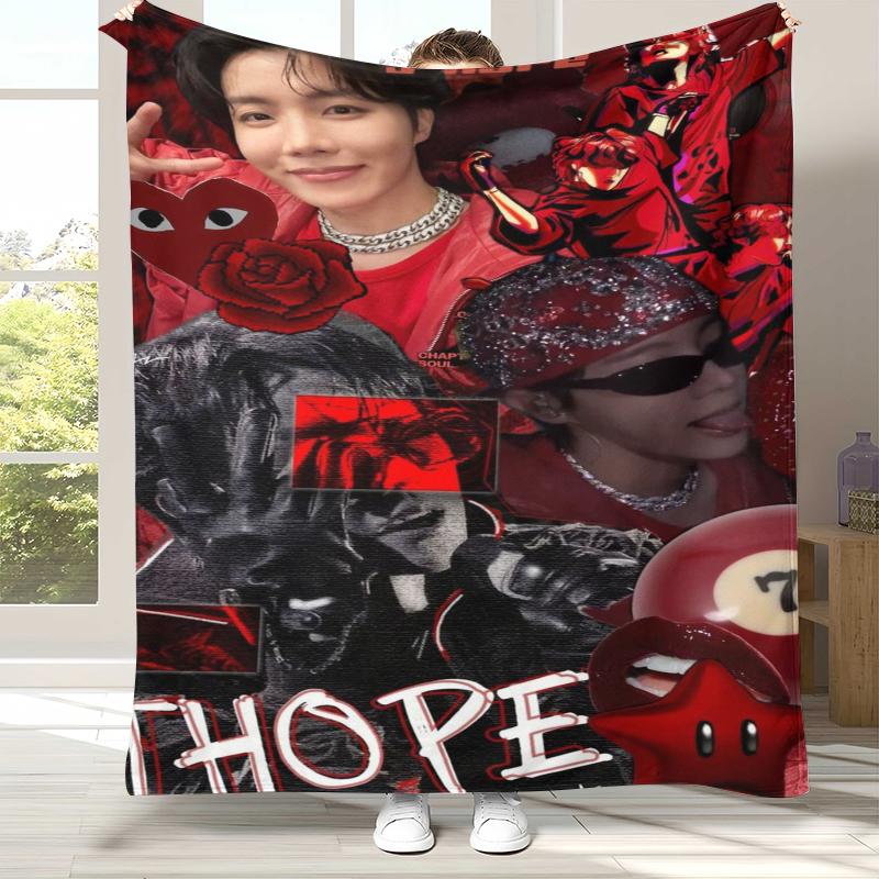 Чон Хосок J Hope Kpop B-BTS Фланелевое одеяло, Ультрамягкий теплый плюшевый плед для дома, спальни, кровати, дивана, офиса, кемпинга, подарок
