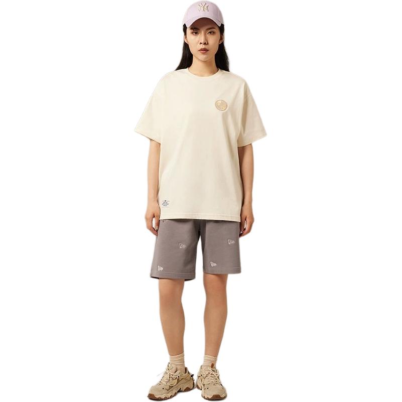 New Era SS24 Вязаные повседневные шорты с вышивкой и градиентным принтом по всей поверхности, унисекс, серые 14187409