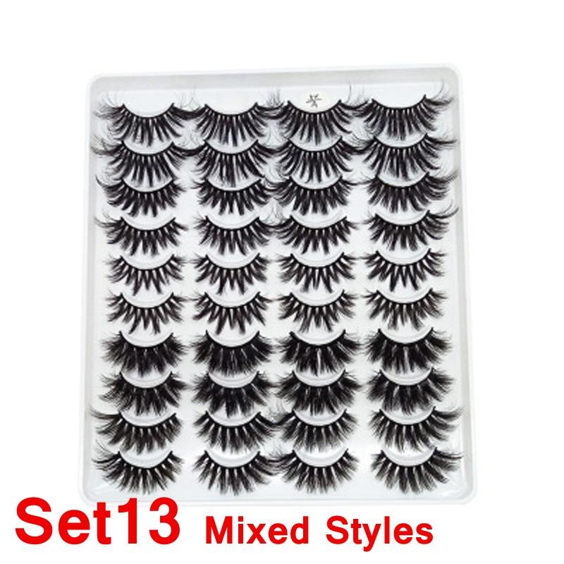 8/20 пар 15-20 мм натуральные 3D накладные ресницы набор для макияжа норковые ресницы наращивание норковые ресницы