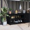 VidaXL Outdoor Kitchen Cabinet Black 106x55x64cm Solid Pine Wood 832335