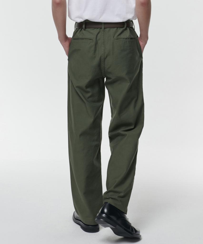 MUSINSA STANDARD Back Satin Officer Pants [Khaki]