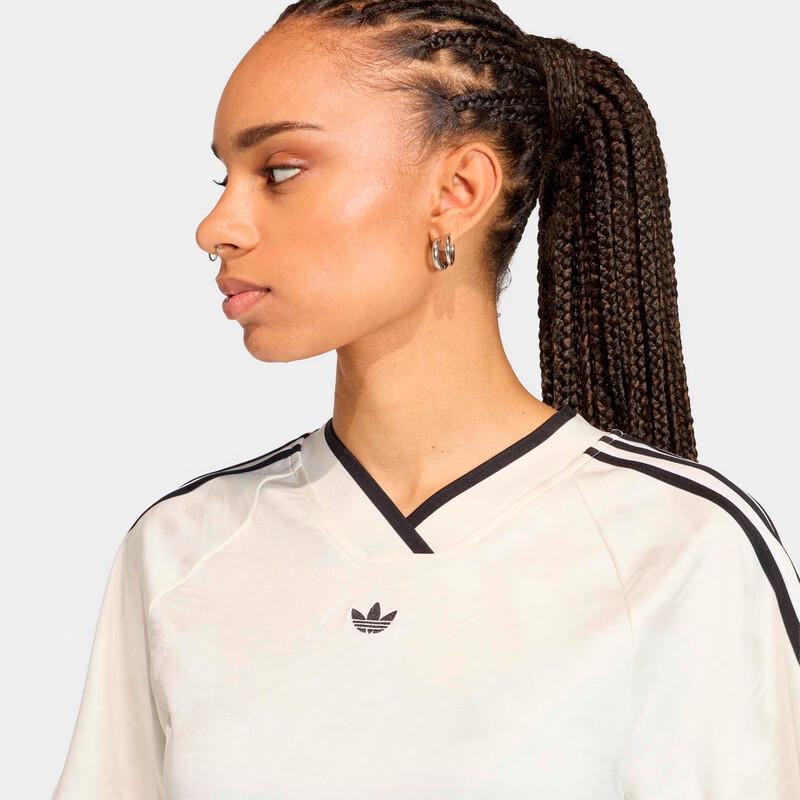 adidas Женский топ Originals с рюшами на стопе, с коротким рукавом