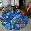 Ocean Sea Turtles Round Rug Underwater World Marine Life Circle Carpet Bedroom Living Floor Mat Home Decor Doormat Chair Pad