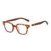 2521 очки с имитацией дерева против синего света мужские Япония и Южная Корея большая оправа квадратная оправа высокой четкости очки для чтения