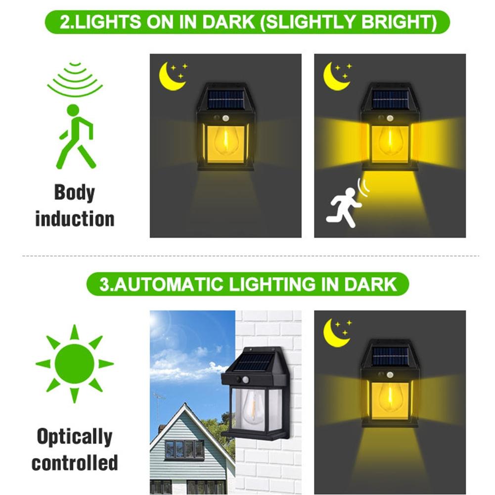 600LM Solar Charging Induction LED Night Light Living Waterproof Super Bright Auto On/OFF No Electricity Required Solar Wall Lamp