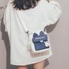 Korean Style Cute Versatile Canvas Crossbody Bucket Bag for Women
