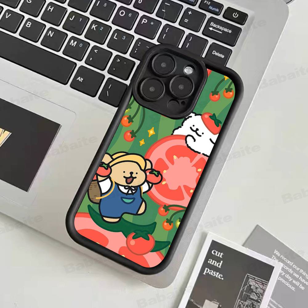 Maltese Cute Line Puppy Dog For IPhone 17 Pro Max 16 15 14 13 12 11 Plus Black Soft Phone Cover