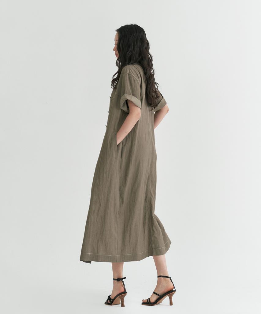 Peulleio Maison Dress_Khaki