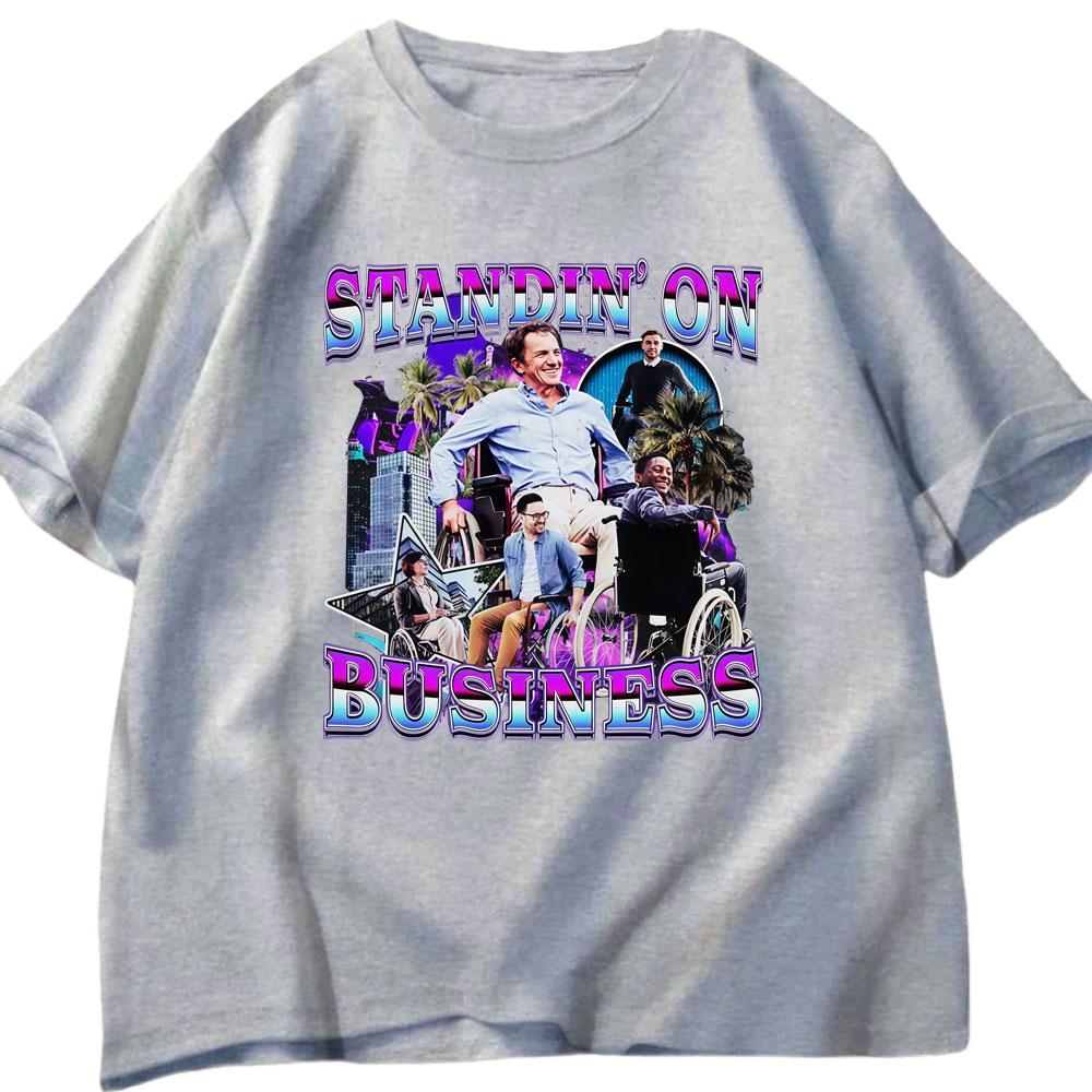 Stand on Business Fun Meme Pattern Tshirt Summer Mens Womens Casual Cotton Fashion Harajuku Street Wear Y2K Tshirt