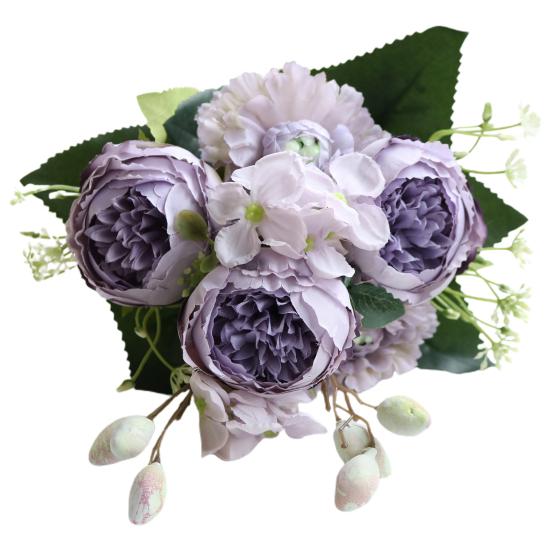 Практичная искусственная гортензия с ярким цветом листьев, не выцветающая