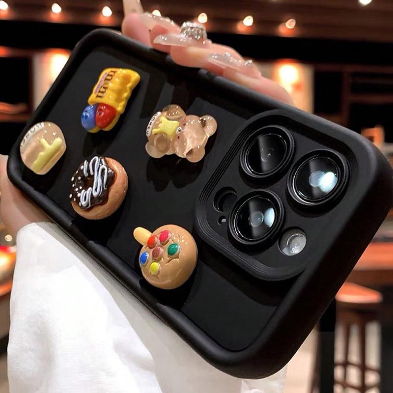 Милый 3D Медведь Медовый Пончик Кофе Чехол для Телефона для Samsung Galaxy A06 A26 A36 A25 A16 A34 S25 Ultra S24 FE S23 S22 Plus Мягкая Крышка