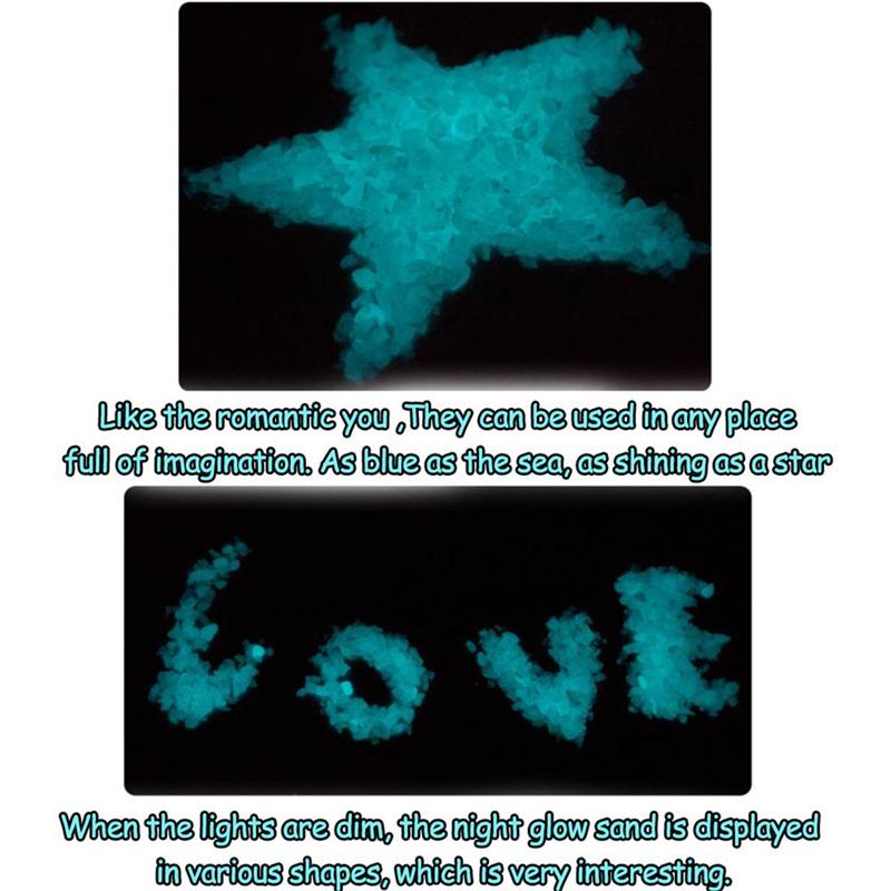 Luminous Sand Stones Glow In Dark Mini Pebble for Party Home Garden Park Road Decor Fluorescence Stone Fish Tank Ornament