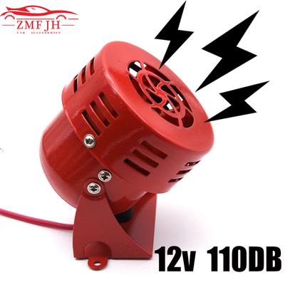 ZMFJH 12V 110dB Сирена воздушной тревоги Рожок Динамик Звуковой сигнал Мини-электромоторный Заводской автомобиль Мини-пожаротушение