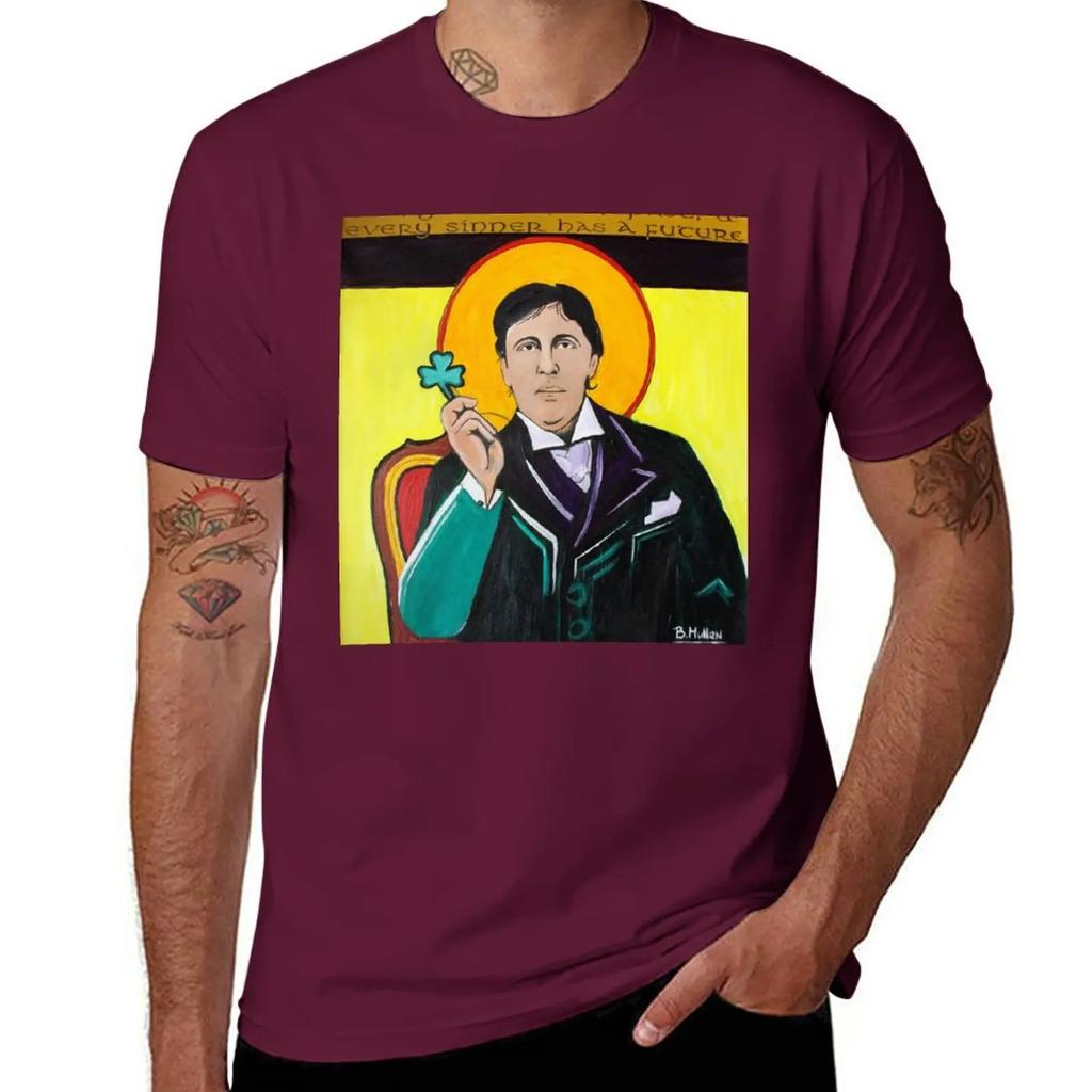 Oscar Wilde Saints & Sinners Buy Irish Art T-Shirt kawaii clothes animal prinfor boys anime t shirts for men pack