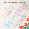 80Pcs Colorful Heart Paper Clip 20mm Small Metal Paperclip File Holder Clip Metal Bookmarks for Binding File Document