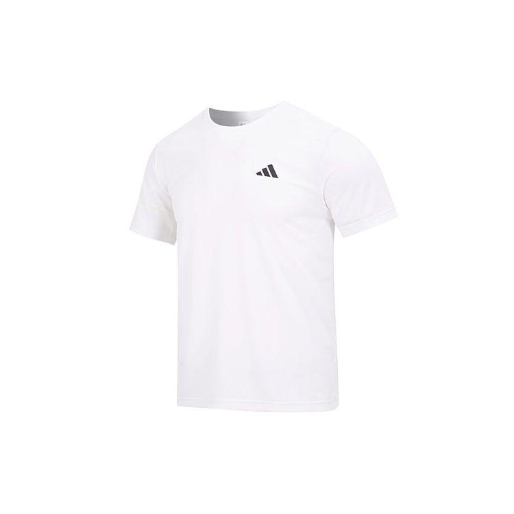 Adidas Tennis Fab Tee With Solid Logo Men Tops White HR8728