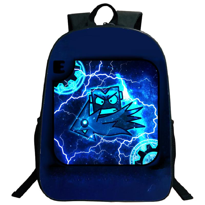Angry Geometry Dash Backpacks for Middle and High School Students, Large Capacity Leisure Backpacks, Holiday Gifts