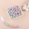 10Pcs 12mm Solid Color Silicone Bead Multi-purpose Lightweight Reliable Practical Teething Round Bead for Baby Products