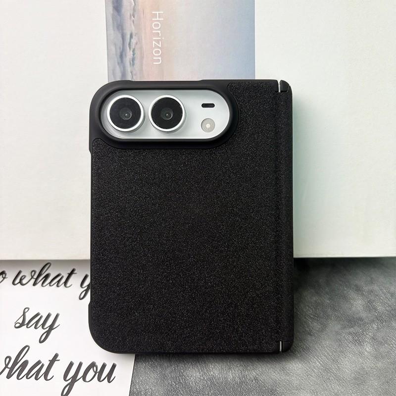 Magnetic Flip Case IPhone 18 Duo With Full Coverage Drop Protection PCLeather Hybrid Textured Design Handcrafted