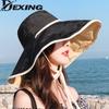 2022 Женская рыбацкая шляпа, весна-лето, солнцезащитная шляпа с большими полями, шляпа-ведро с краями, анти-ультрафиолетовая УФ-солнцезащитная шляпа, УФ-солнцезащитная шляпа UPF 50+