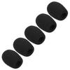 Mini Microphone Windscreens Mic Foam Covers for Lapel Headset Microphone Black, Pack of 5pcs