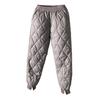 Women Winter Pants High Elastic Waist Thick Padded Solid Color Loose Soft Ankle-banded Casual Pockets Lightweight Lady Down Trousers
