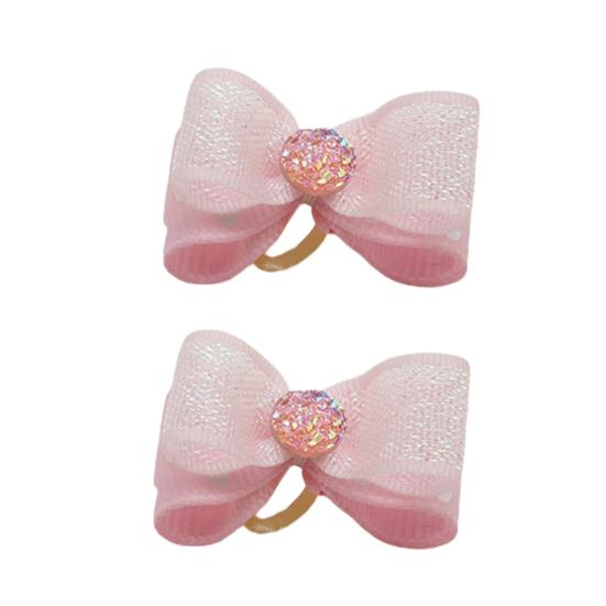 2 шт., завязки для волос для собак, волнистая точка, украшение для головы с принтом, хорошая эластичность, милые