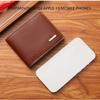 Large Capacity Male Leather Purse PU Leather ID Card Holder Portable Pocket Purse  Daily Use