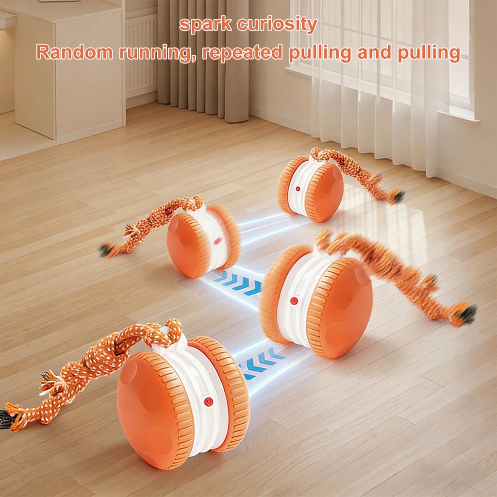 Automatic Electric Rolling Ball with Rope Pet Ball 2 Modes Rechargeable To Keep Them Busy Suitable for Small and Medium Breeds