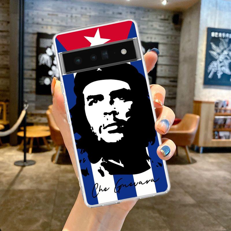 Чехол для телефона с Че Геварой для Google Pixel 9 8 7 6 8A 7A 6A 5 4 5A 4A 3A Pro XL мягкий прозрачный корпус TPU прозрачная крышка
