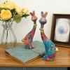 2 шт. Полимерная статуэтка кролика Милая стильная фигурка кролика Скульптура зайца для украшения дома, офиса, рабочего стола Пасхальная фигурка кролика