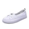 Базовые кожаные белые туфли, женские весенние новые повседневные универсальные модные туфли, летние дышащие туфли для досок, летние модели